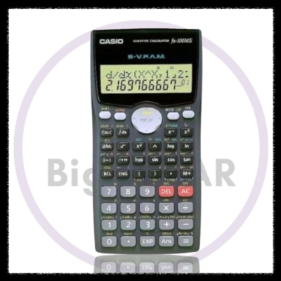 Picture of Scientific Calculator FX-100MS – 401 Functions – Dual Power – Non-Programmable – Exam Use Model,  Calculator for students