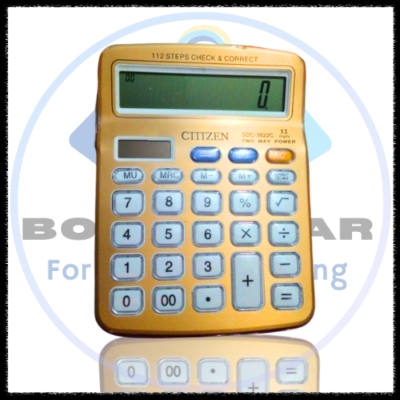 Picture of 12 Digits Official Desktop Calculator SDC-3822C – Dual Power – Medium Size – White/Golden