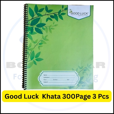 Picture of Good Luck Spiral Notebook 300 Pages - 3 pcs | Premium Quality Khata for School & Office Use