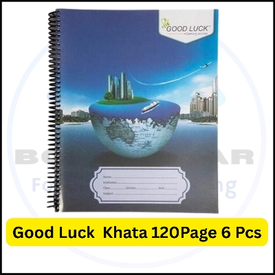 Picture of Good Luck Spiral Notebook 120 Pages - 6 pcs | Premium Quality Khata for School & Office Use