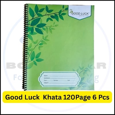 Picture of Good Luck Spiral Notebook 120 Pages - 6 pcs | Premium Quality Khata for School & Office Use