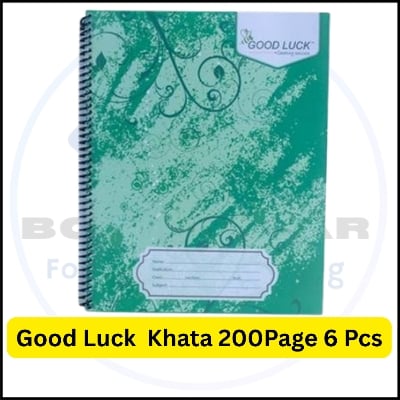 Picture of Good Luck Spiral Notebook 200 Pages - 6 pcs | Premium Quality Khata for School & Office Use