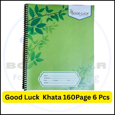 Picture of Good Luck Spiral Notebook 160 Pages - 6 pcs | Premium Quality Khata for Students - University Note Book / Note khata / Exercise book,  Math khata