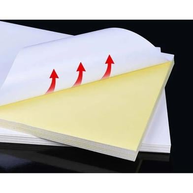 Picture of 50 Sheets A4 Glossy Self Adhesive Sticker Label Paper for Laser and Inkjet Printer