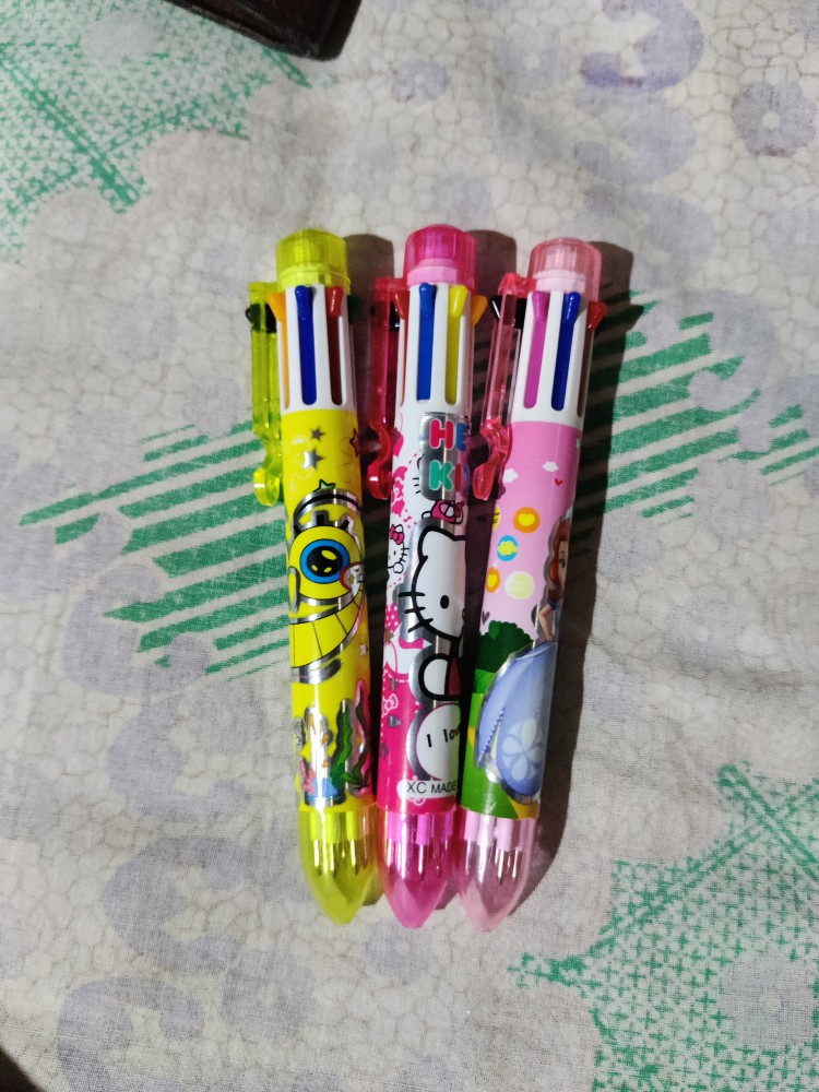 Picture of 8 Color Ball Point Shuttle Pen 8 In 1 Kids Favorite Great