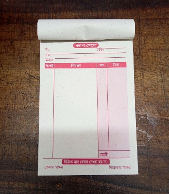 Picture of Cash Memo Pads - 100 Pages, 1 pcs | Billing/Receipt Memo  for Business Use