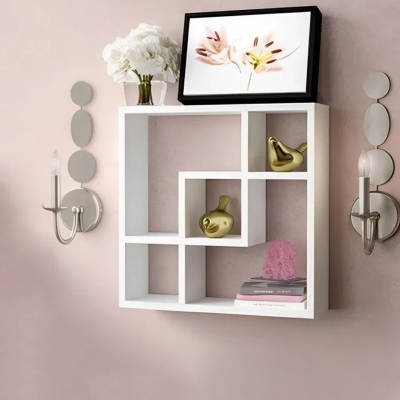 Picture of Andormahal Wall Hanging Shelf/Showpiece Organizer Made of Melamine Laminated board (2.5ft by 2ft by 8inch)