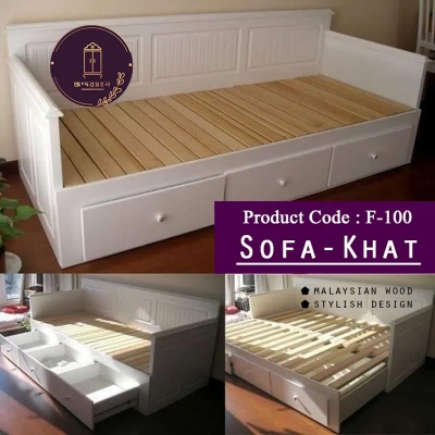 Picture of AndorMahal Malaysian Board Lacquer painted Multi Purpose Sofa cum bed without foam