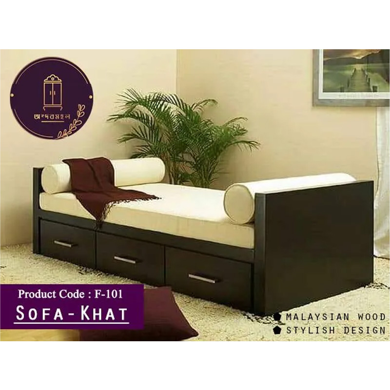 Picture of Adormahal MDF Stylish Sofa/Bed with storage without Foam and pillow (6ft by 4ft by 1.5ft)