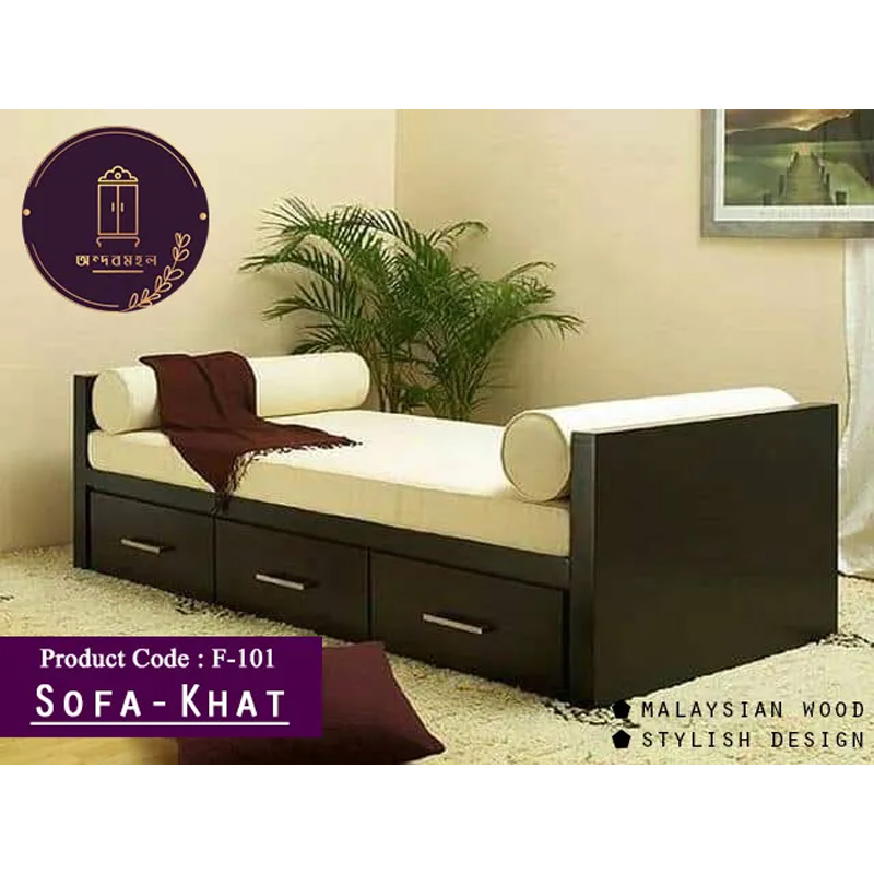 Picture of Adormahal MDF Stylish Sofa/Bed with storage With Foam and pillow (6ft by 4ft by 1.5ft)