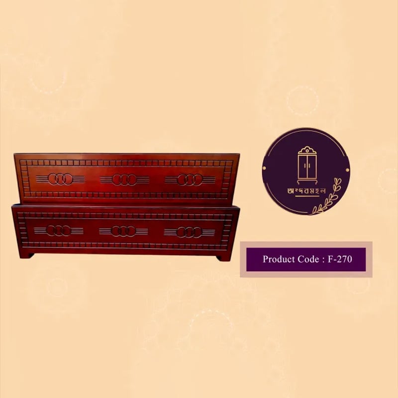 Picture of Andormahal Malaysian Board Lacquer painted (5/7) Classic Bed (Double Size)