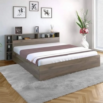 Picture of AndorMahal (MDF) Malaysian Process Wood Stylish Khat/Bed Single Size-(4ft by 7ft)