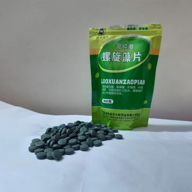 Picture of Spirulina Tablet 100gm Pack for Aquarium Fish | 360+ Tablet | Fish Food