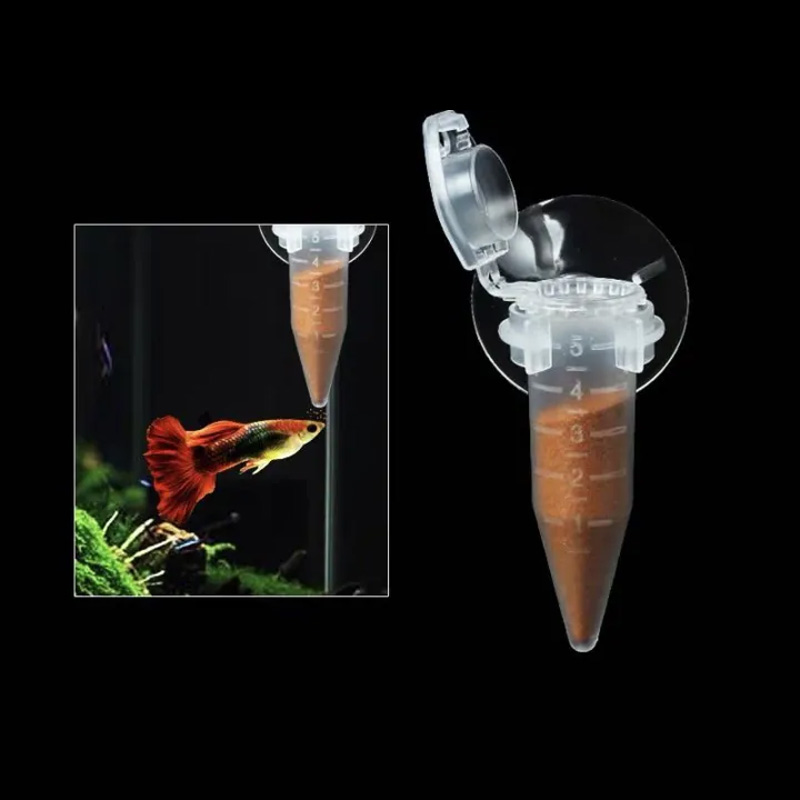 Picture of 1pcs Automatic Fish Feeder | Brine Shrimp Feeder | Red Worm Feeding Feeder | Worm Funnel Cup | Fish Food Feeding Tool With Suction Cup