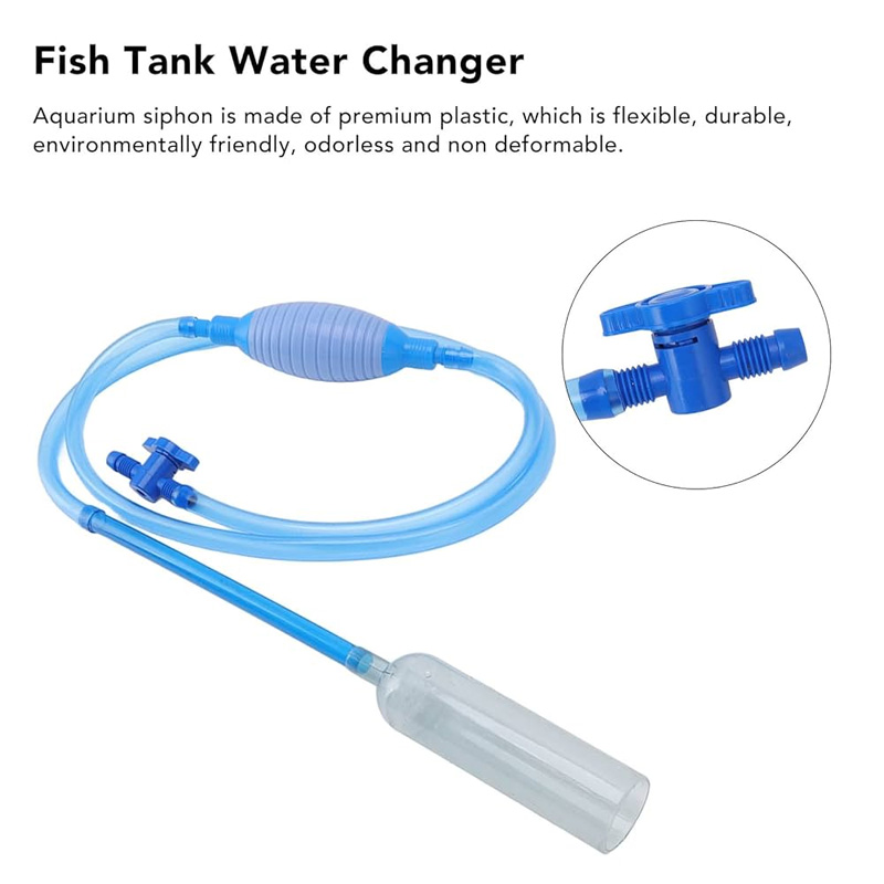 Picture of Siphon Pipe Cleaner with Valve Control 2.6m | Aquarium Gravel Cleaner| Water Changer (Blue)