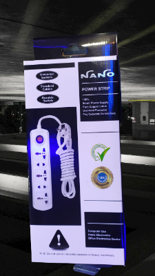 Picture of Neno power strip NPS 205 2Pin 6ft Cable 5 port (Universal Port Multiplug) Heavy Duty - Malti Plug - White