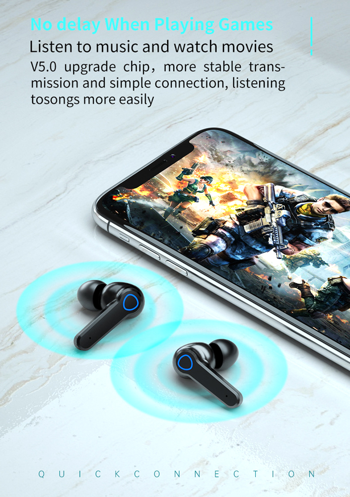 Picture of M19 Tws Wireless Bluetooth 5.1 Headphones - Black