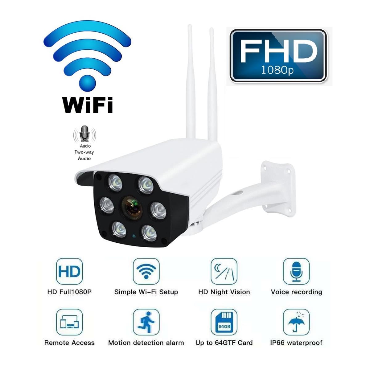 Picture of IP Camera Waterproof Full Color IR HD Night Vision Smart Alarm V380 Outdoor P2P Wifi CCTV Camera - Wifi Camera