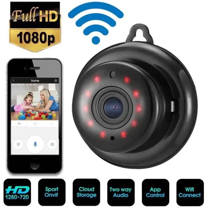 Picture of Baby Monitoring Surveillance Camera Wifi IP Camera 1080P Home Security Camcorder Night Vision CCTV Camera - Black