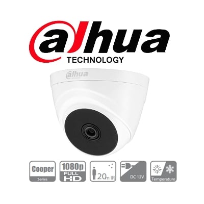 Picture of Dahua DH-HAC-T1A21P HDCVI IR Eyeball CCTV Camera 2MP 1080P Dome Camera