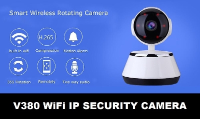 Picture of Night Vision Wireless Security V380 Pro WiFi IP Camera 360 Degree Doll Two way Audio -Ip Camera - Wifi Camera - White,64GB