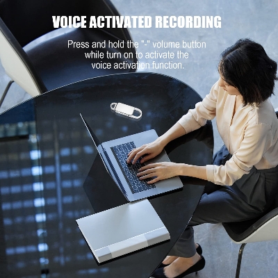Picture of Digital Voice Recorder with Portable MP3 Player 8GB Built-in Memory - Silver