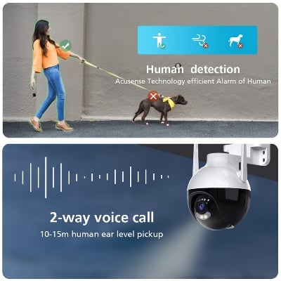 Picture of H1 Outdoor Waterproof CCTV Camera 2MP Color Night Vision WiFi IP Security Cameras V380 PRO
