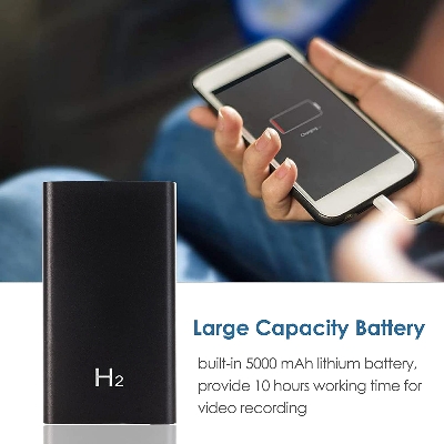 Picture of Digital Recorder 1080p Full HD Camera Power Bank 5000mAh H2 Power Bank Camera Audio Video Recorder Security Camera - Black