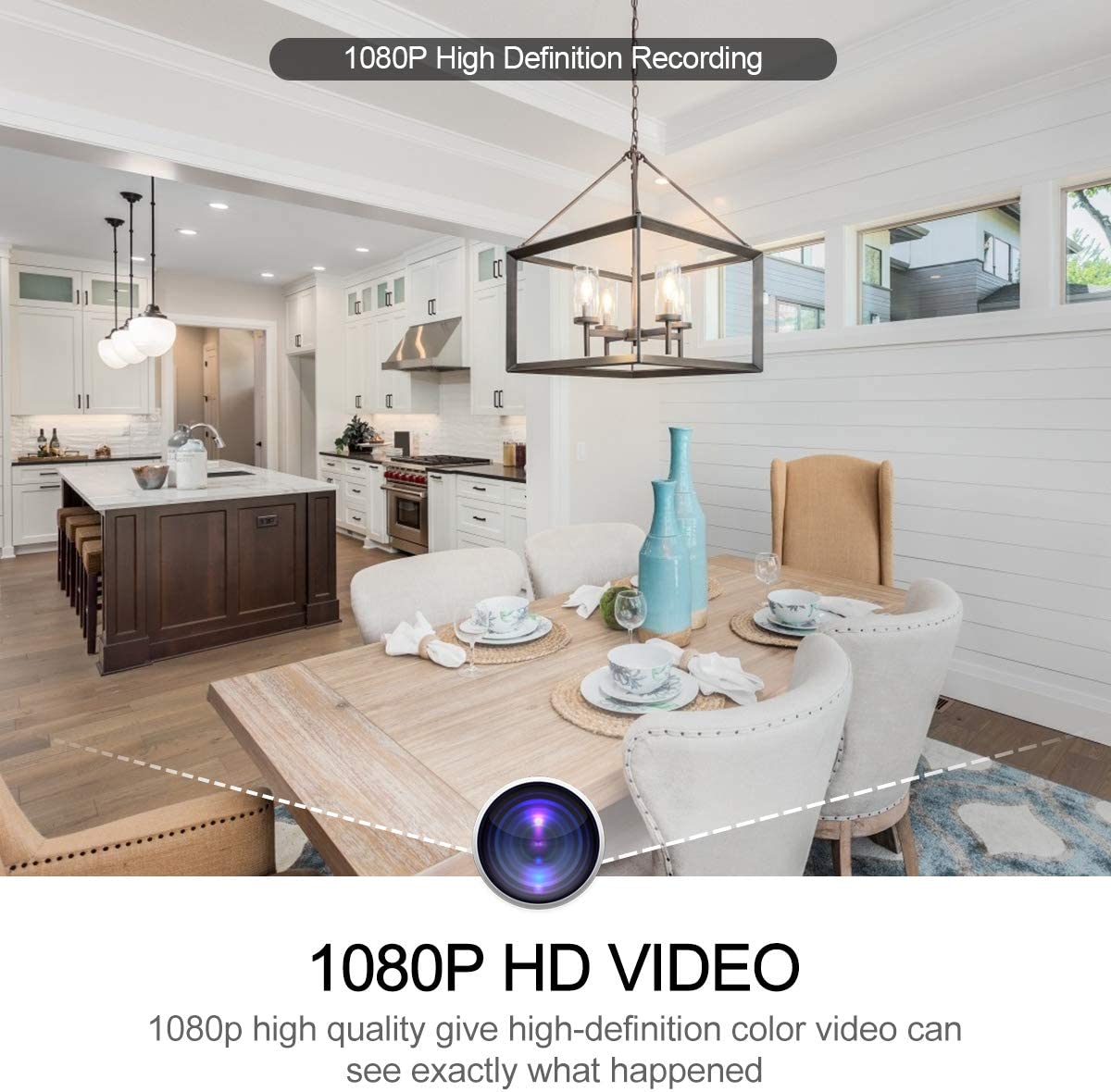 Picture of Full HD 1080P Digital Clock Video Camera Mini DV DVR Wifi Clock Camera WIFI Control Concealed IR Night View Alarm Camcorder