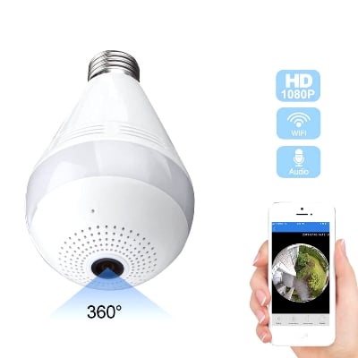 Picture of V380 Pro Panoramic IP Camera 360 Degree Fish Eye Home Office Security CCTV Cameras - Multicolor,64GB