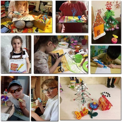 Picture of 3D Printing Pen with PLA Filament DIY Drawing Pen for Kids 3D Pen Creative Gift for Children, Birthday Gift, - Multicolor
