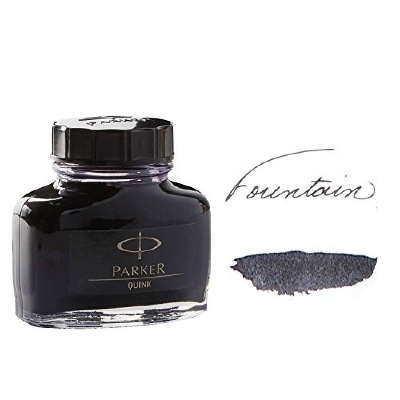 Picture of Parker Fountain Pen Liquid Bottled Quink Ink, 57 Ml, In A Box - Black - Black