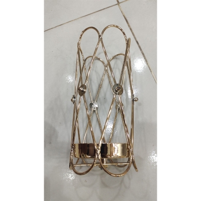 Picture of 15 Inches long Golden Metal Body Candle Holder.
