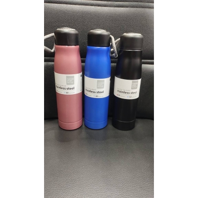 Picture of Water Bottles with Portable Lid, BPA Free, Hydro Insulated Thermal Flask for Hot or Cold Drinks 350 ML - Stainless Steel Metal Reusable Water Bottle