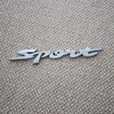 Picture of 3D Metal Chrome Silver Auto Car Trunk Racing Sport Word Letter Logo Car Stickers Emblem - Bike Stickers