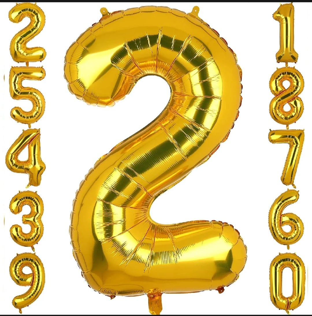 Picture of Number Foil Balloon Happy Birthday / Party /Wedding Decoration - Gold