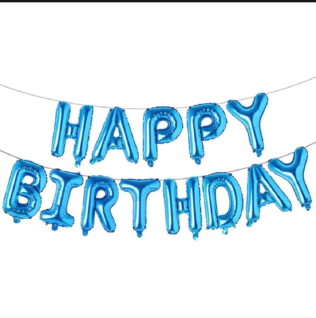 Picture of Happy Birthday Letter Foil Balloon Birthday Party Supplies, Happy Birthday Balloons for Party Decoration - Gold