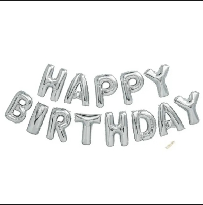 Picture of Happy Birthday Letter Foil Balloon Birthday Party Supplies, Happy Birthday Balloons for Party Decoration - Gold
