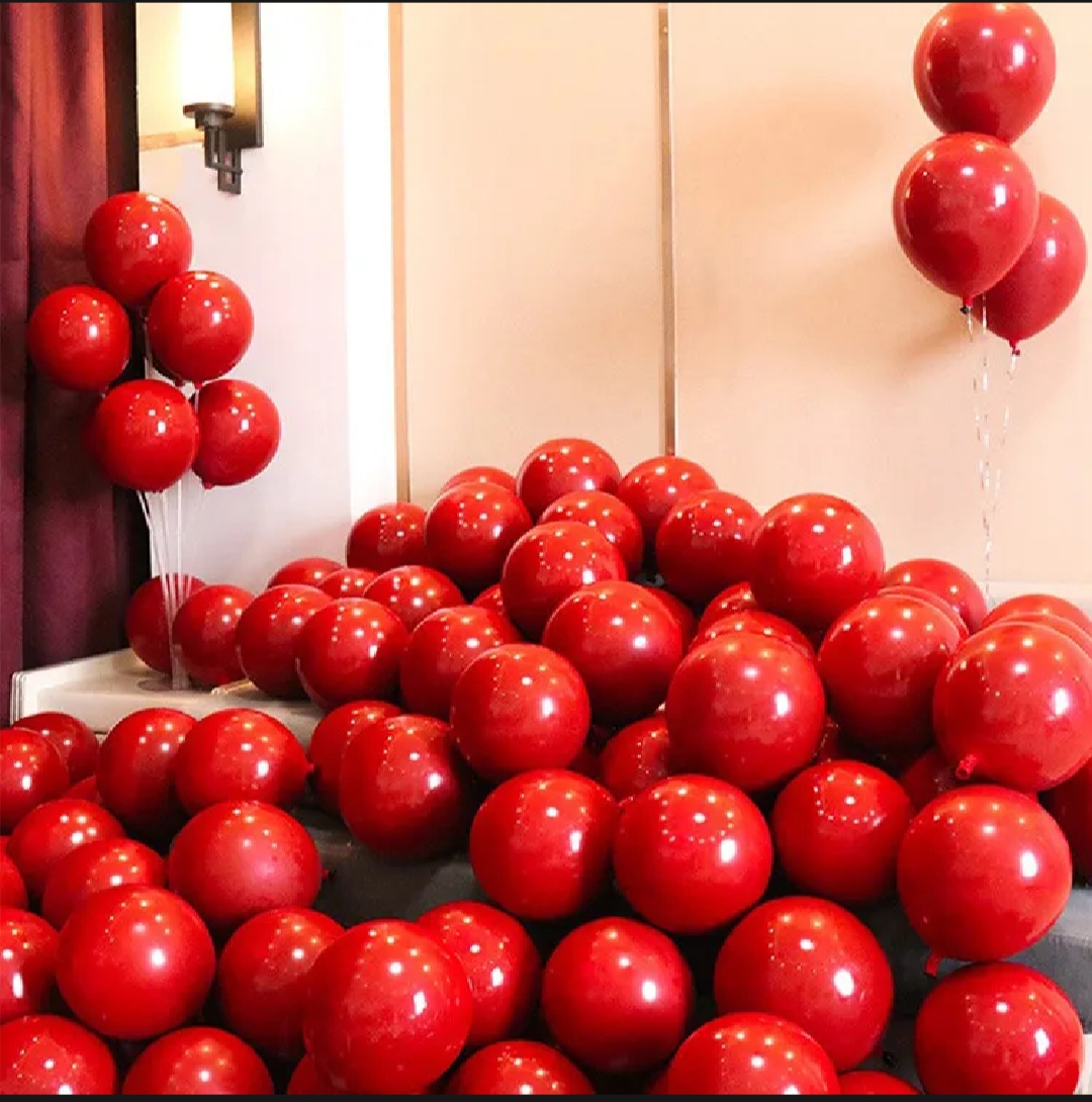 Picture of Monty Red Color Balloon - 15 Pcs - Red