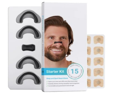 Picture of 5Pcs Magnetic Nasal Glue Strips | Breathing Nasal Strip | Anti Snoring Nose Clip | Skin Safe Sleep | Nasal Dilator For Breathing | Snoring Stopper For Men | Breathing Starter Kit