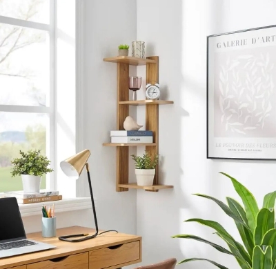 Picture of Timber Furniture Water registered Melamine Board Book And Showpiece Stand wall rack