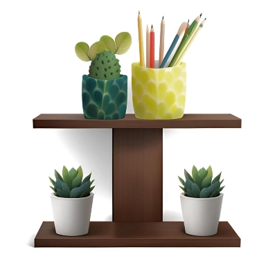 Picture of Timber Furniture Wall Mounted Engineered Wood Shelf/Book Rack/Wall Shelves/Home Decorative Display