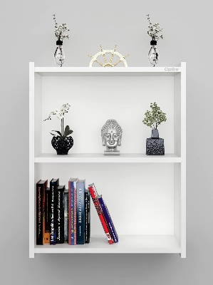 Picture of Timber Furniture Engineered Wood Sofa Side Table Storage Furniture Accessories Books Shelf (Tier 2, White) Bedroom Living Room Multipurpose Office Cupboard Organiser Box - White