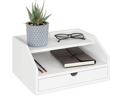 Picture of Timber Furniture Literature Organisers, 5 Compartments Office Mailbox with Adjustable Shelves, Wood Literature Sorter 13.9x12x13 inches for Office, Home, Classroom, Mail rooms Organisation