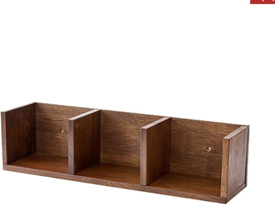 Picture of Timber Furniture Floating Shelves Wall Shelf Solid Wood Wall Hanging Bookshelf Living Room Bedroom Wall Decoration Rack Multi-Cell Storage Rack