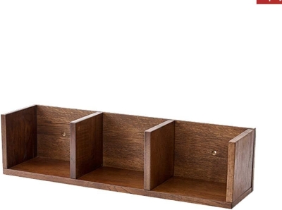 Picture of Timber Furniture Floating Shelves Wall Shelf Solid Wood Wall Hanging Bookshelf Living Room Bedroom Wall Decoration Rack Multi-Cell Storage Rack