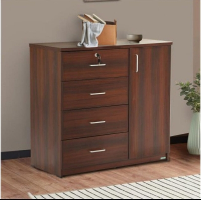 Picture of Timber Furniture MDF Melamine Board Wardrobe4 Large Drawer And 1 Door Cabinet by Timber Furniture premium Quality Cupboard Wardrobe 48X54"