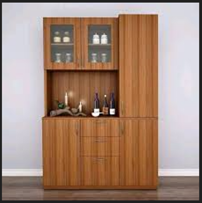 Picture of Timber Furniture Kitchen Cabinet Multi-Purpose Kitchen Storage Rack Crockery Display Unit - Enhance Your Kitchen Storage With This Multi-Functional Cabinet 72X42"