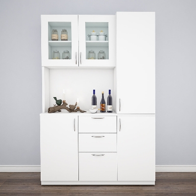 Picture of Timber Furniture Kitchen Cabinet Multi-Purpose Kitchen Storage Rack Crockery Display Unit - Enhance Your Kitchen Storage With This Multi-Functional Cabinet 72X42"