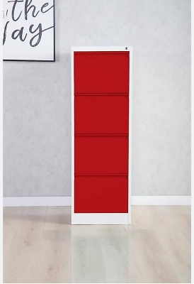 Picture of Timber Furniture 4 Drawer Filing Cabinet Chest of Drawers | Board File Cabinet for Office | Engineer wood Office File Cabinet | Office File Drawer Cabinet 48X18"